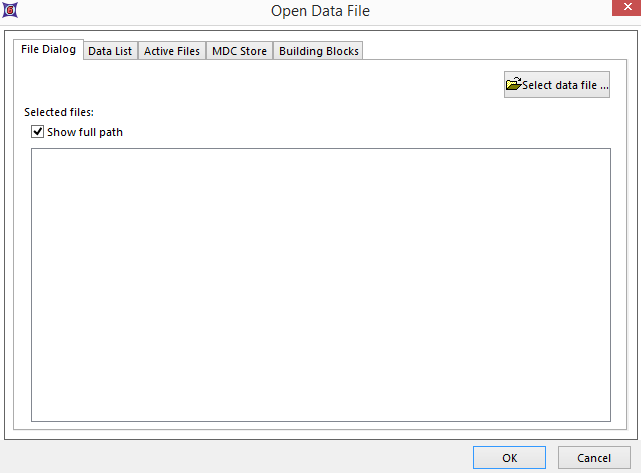 Figure 8.31 - Open Data File dialog