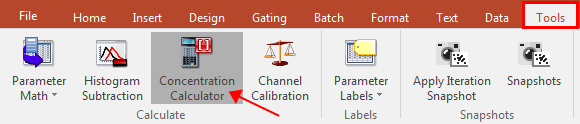 Figure T22.2 Concentration Calculator Command Figure T22.2 Concentration Calculator Command