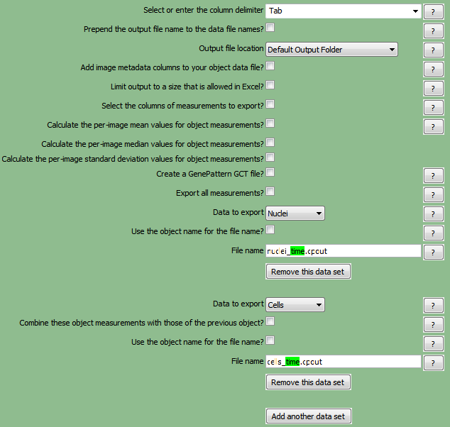 Figure T24.41 The second ExportToSpreadsheet module after the Data to export Image has been removed. Figure T24.41 The second ExportToSpreadsheet module after the Data to export Image has been removed.