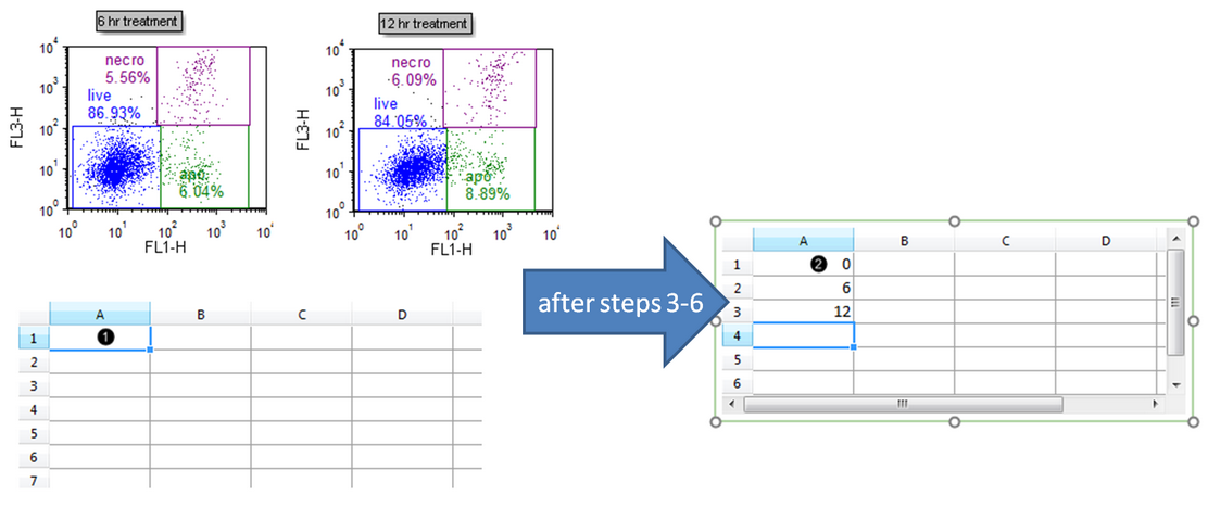 Figure 1.  Typing freetext into a Spreadsheet