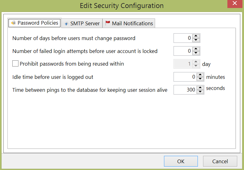 Figure 38.11 The Password Policies Dialog