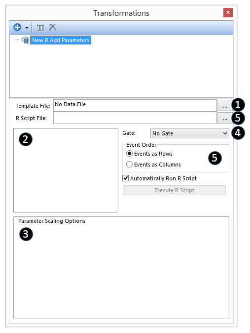 Figure 29.45. The transformation windows populated with a New R Add Parameter transformation.