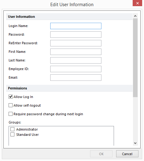 Figure 38.6  Edit User Information Dialog