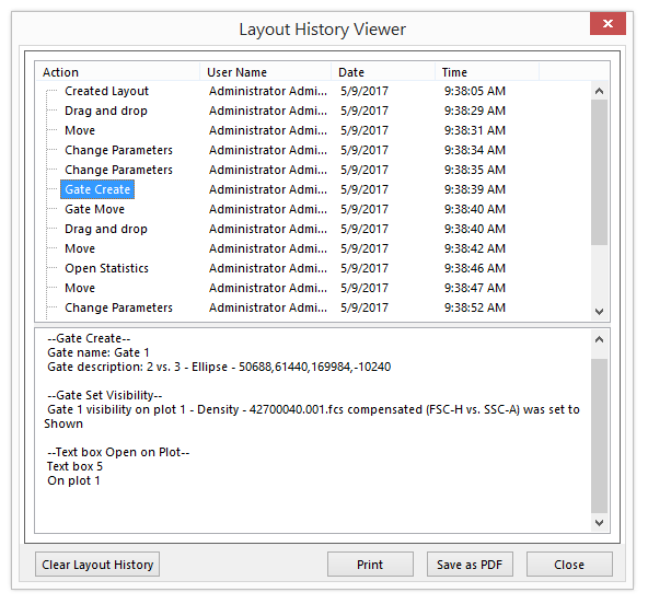 Figure 34.1  Layout History Viewer