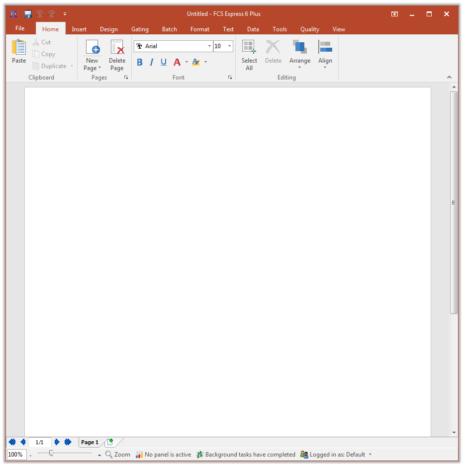 Figure 3.3 Blank layout