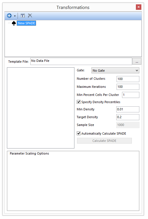 Figure 29.74 The SPADE dialog in the Transformations navigator.
