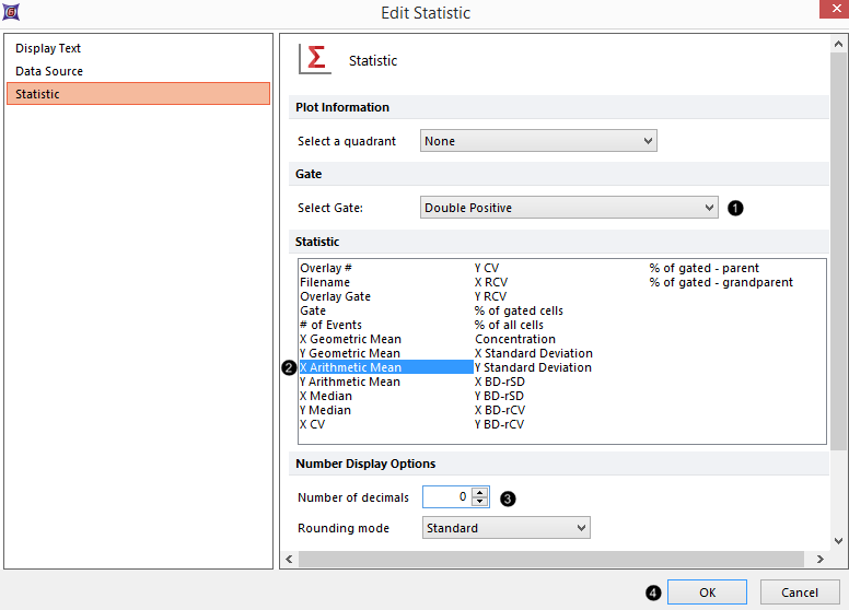 Figure T29.33 Selecting a gate-derived statistical token Figure T29.33 Selecting a gate-derived statistical token