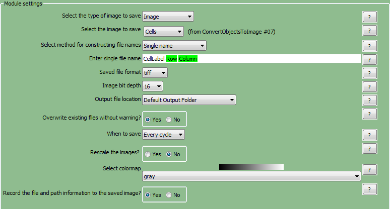 Figure T24.4a  Defining the SaveImages Module
