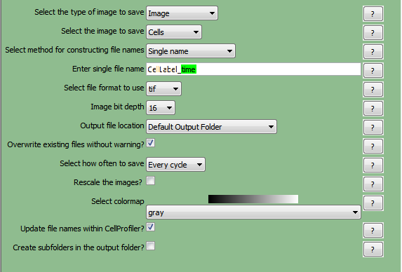 Figure T24.16a  Defining the SaveImages Module