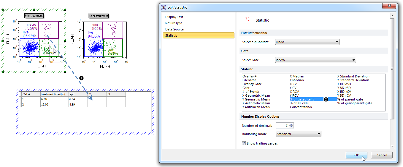 Figure 46.  Entering the first member of an additional dataset into an empty column in the Custom Data Grid.