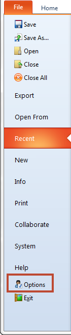 Figure T30.1  Accessing Preferences from the Application Button
