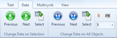 Change Data section of the Data tab Change Data section of the Data tab