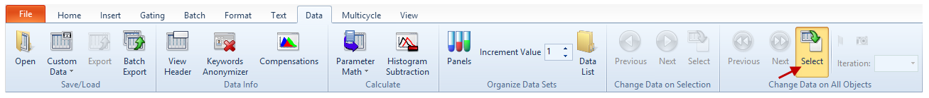 Figure T3.4  Select Command (Change Data on All Objects)