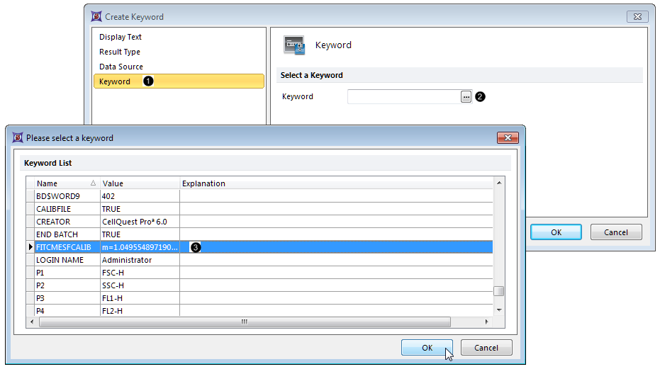 Figure T27.32 Choosing the $FITCMESFCALIB Keyword Token Figure T27.32 Choosing the $FITCMESFCALIB Keyword Token