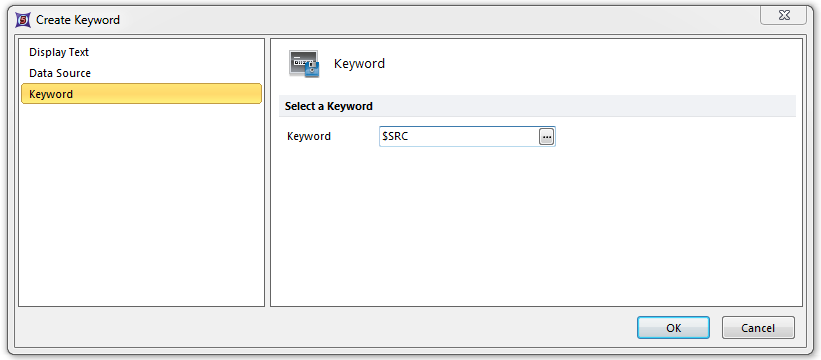 Figure T15.13  Create Keyword Dialog -- Keyword Category