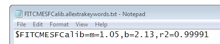 Figure T27.29 Creating an Extra Keyword for the Regression Formula in Notepad Figure T27.29 Creating an Extra Keyword for the Regression Formula in Notepad