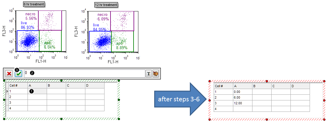 Figure 22.  Typing freetext into a Custom Data Grid 