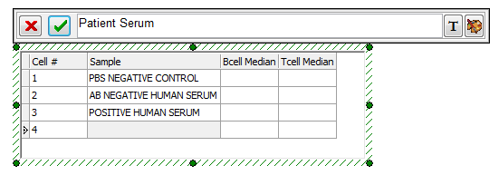 Figure T15.19  Manual Entry of Data in the Data Grid Editor
