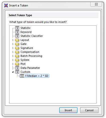 Figure T21.17  Choosing a Custom Token as a Threshold Value