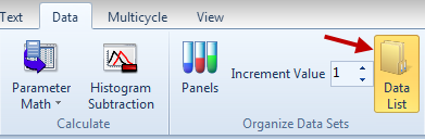 Figure T10.5  Selecting the Data List Command