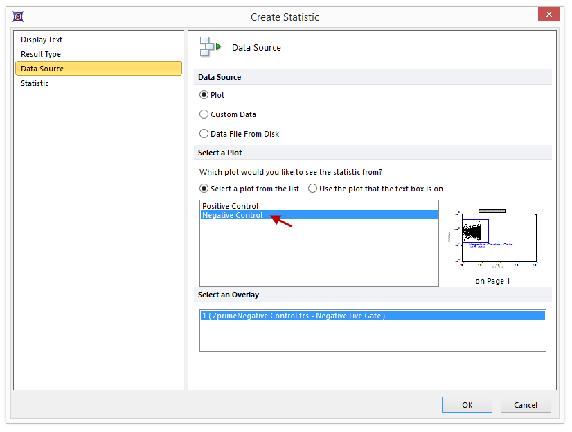 Figure T18.36c - The Create Satistics windows