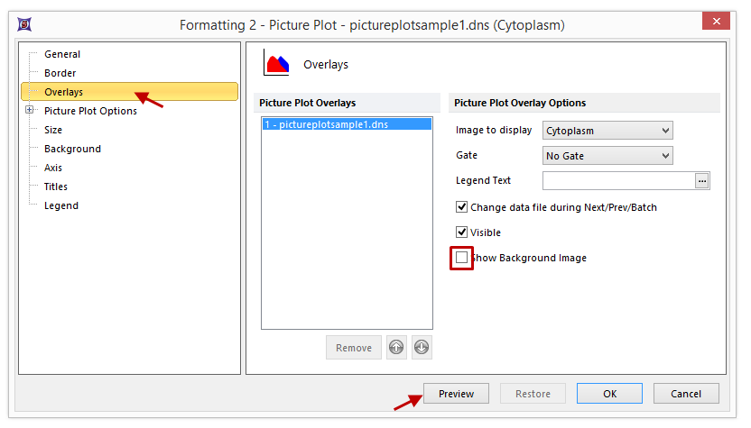 Figure T26.3  Deselecting the Show Background Images Option