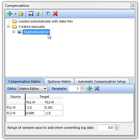 Figure T8.31 - Selecting the DigitizationError compensation definition for editing.