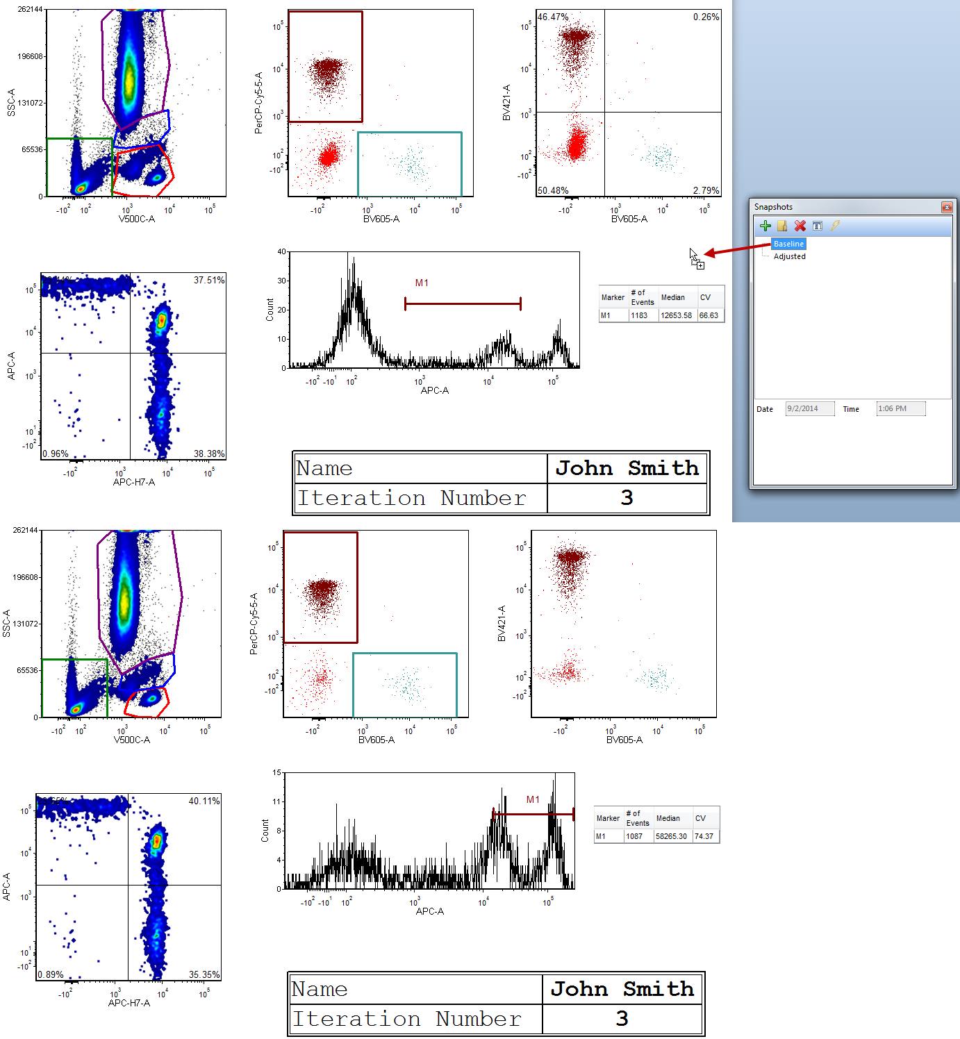 Figure 6 - Dragging and Dropping the Baseline Snapshot