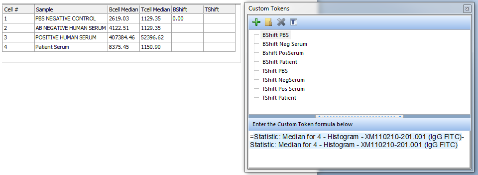 Figure T15.31  Dragging and Dropping the 'BShift PBS' Custom Token into the Data Grid