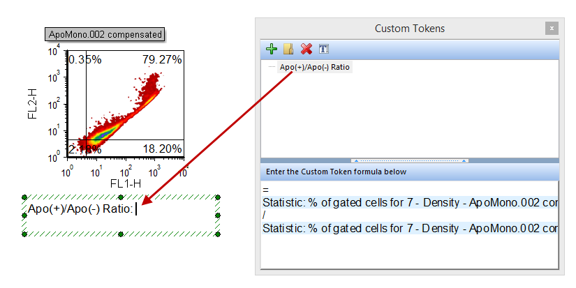 Figure T5.54  Dragging Custom Token onto Text Box