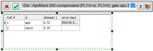 Figure 37.  Double-clicking on the ellipsis component of an array formula to replace it with a token