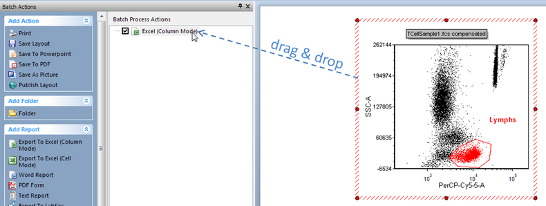 Figure T9.33  Dragging and dropping a plot to serve as data source for a token to be added to the report