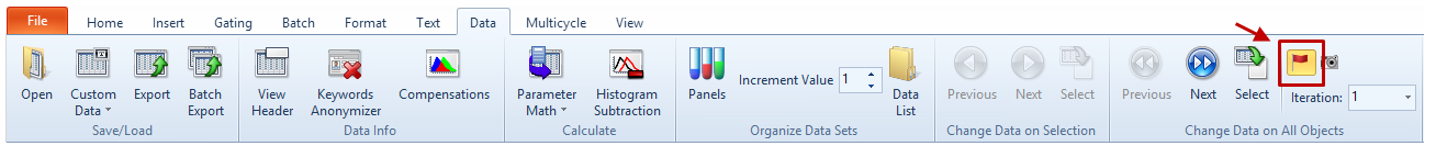 Figure 20.36 The Flag Iteration Tool Showing a Flagged Iteration.
