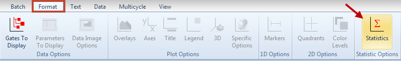 Figure T22.6  Selecting Format Statistics Command