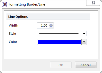 Figure T3.11  Formatting Border/Line Dialog