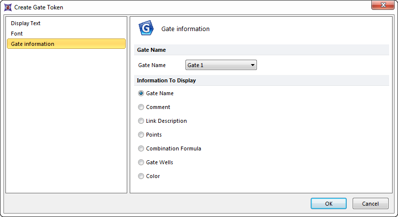 Figure 19.18  Gate Token Options