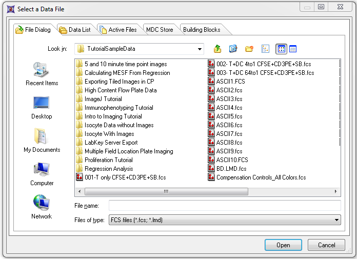 Figure 3.18  Select a Data File Dialog