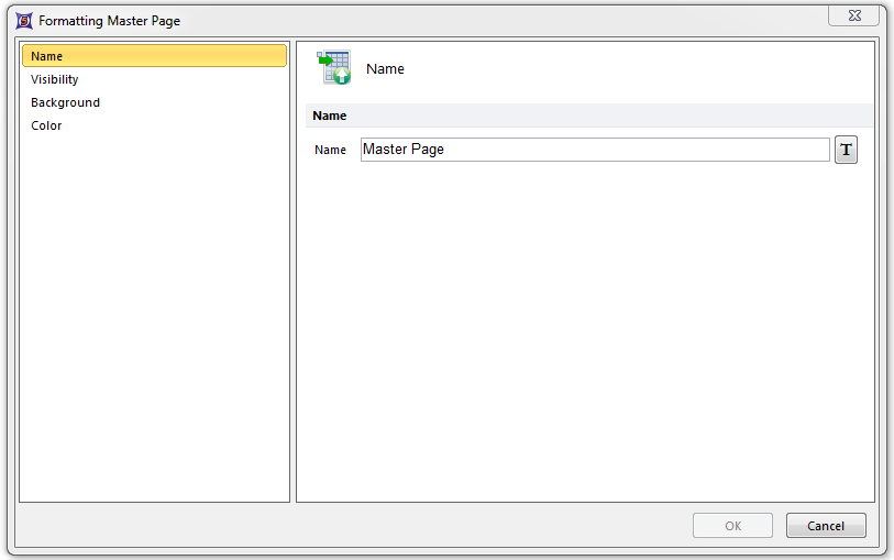 Figure 4.37  Formatting Master Page Background Screen
