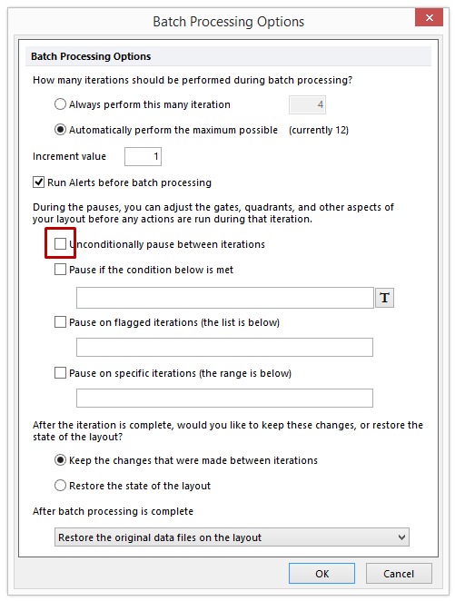 Figure T28.86  Configuring Batch Processing Options