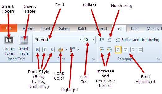 Figure T5.7  Text Formatting Commands