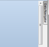 Figure 4.26  Pinned Data Navigator Hidden from View