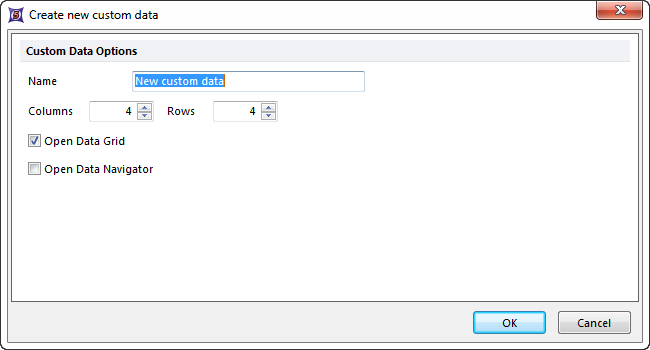 Figure 11.1  Create New Custom Data Dialog