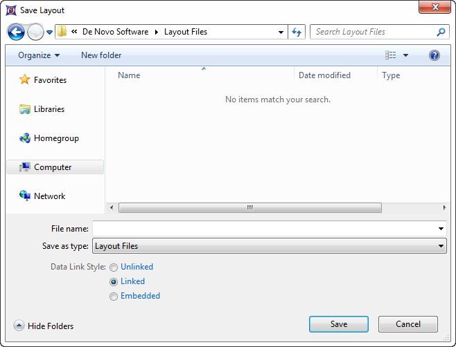 Figure 4.2  Save Layout Dialog