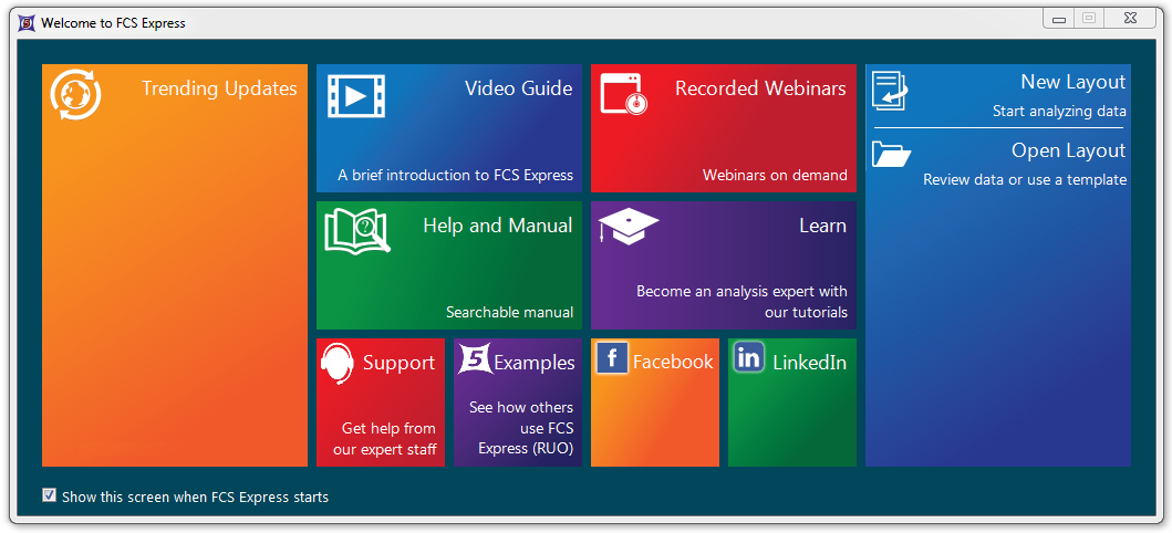 Figure T28.52 The Startup screen of FCS Express V5.