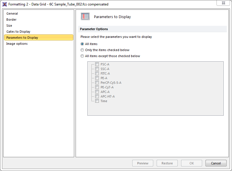 Figure 18.2  Showing and Hiding Columns in a Data Grid