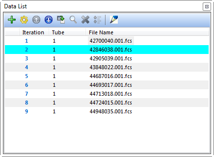 Figure 20.1  Data List Window