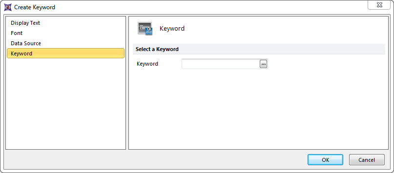 Figure 19.13  Keyword Properties