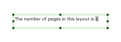Figure 19.15  Number of Pages Token in a Text Box