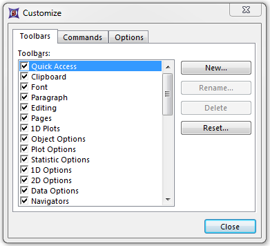 Figure 3.10  Customize Dialog
