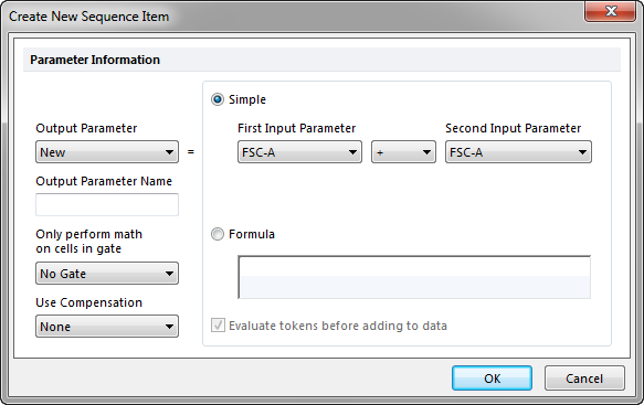 Figure 12.4  Parameter Math Create New Sequence Item Dialog